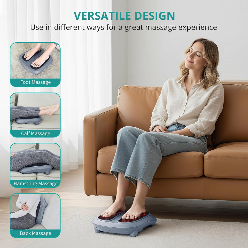 Nekteck Masajeador de pies Shiatsu con calor para fascitis plantar