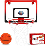 Aro de baloncesto interior sobre la puerta con balón silencioso