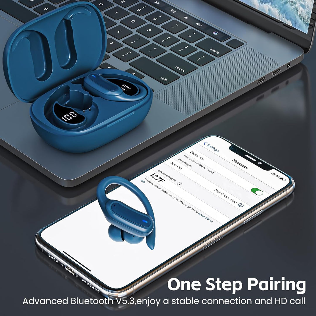 Auriculares inalámbricos, auriculares Bluetooth 5.4, auriculares es...