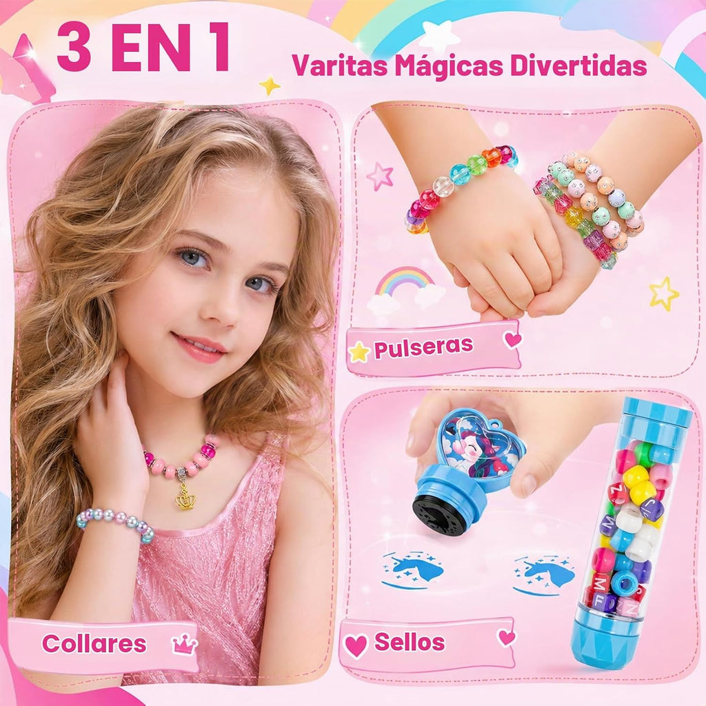Marlrin 18 Pack Bracelet Wands con Stamps, 3-en-1 Bracelet Making Kit