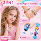 Marlrin 18 Pack Bracelet Wands con Stamps, 3-en-1 Bracelet Making Kit