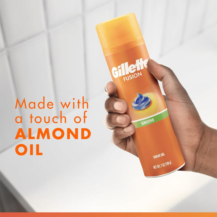 Gillette Fusion Gel para afeitar, gel de hidra puro y delicado, 7 oz
