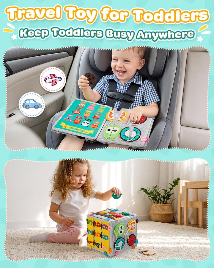 Libro de actividades para niños pequeños, tablero de actividades Mo...
