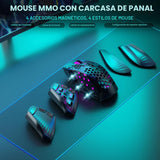 SOLAKAKA SM809 Pro - Mouse para juegos con 9 botones laterales, mou...