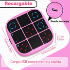 KOQQQ Juego de pernos recargables Tic-Tac-Toe, consola de rompecabezas de mano mejorada 4 en 1, juego de memoria educativo electrónico, juegos de mesa portátiles de viaje en automóvil para niños y