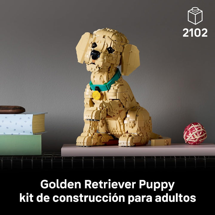 LEGO Icons Golden Retriever - Juego de construcción de cachorros pa...