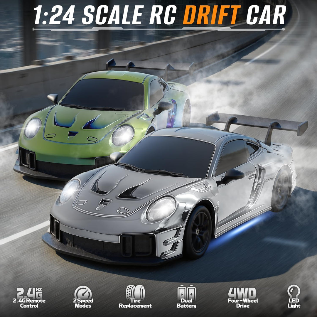 Aka Supaku Coche de deriva a control remoto, 1:24 4WD, vehículo con...