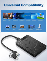 Kosbees Discos duros externos de 500 GB, disco duro portátil para W...