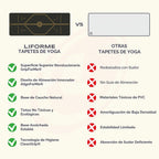 Colección de esterilla de yoga impresa Liforme - Incluye bolsa de yoga gratis - Sistema de alineación patentado, agarre tipo guerrero, antideslizante, ecológico, resistente al sudor, largo, ancho y