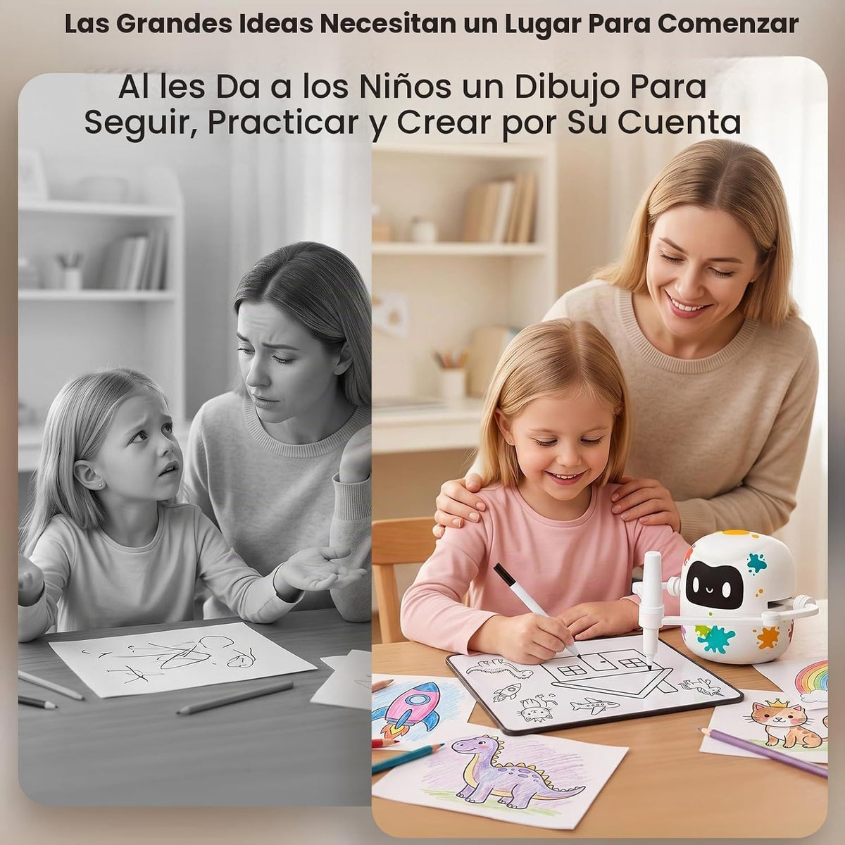 Mewaii Robot de dibujo para niños, robot AI con activación por voz