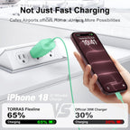 Cargador para teléfono 17 16 15 carga rápida, 30 W USB C Phone 17 16 15 Pro Max bloque de carga y cable tipo C de 10 pies de largo para i.Phone 17/Air/17 Pro/17 Pro Max/16/16 Plus/16 Pro/16 Pro Max/15/15 Pro Max, verde