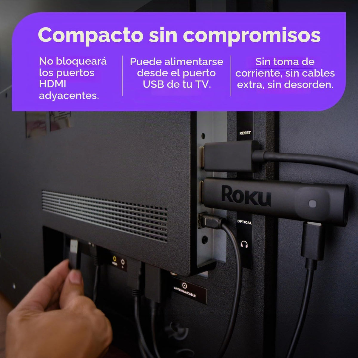 Roku Streaming Stick Plus con control remoto por voz - 4K y HDR10+ | Dispositivo de transmisión 4K y HDR para TV con control remoto por voz Roku - Noticias locales gratuitas y en vivo, deportes