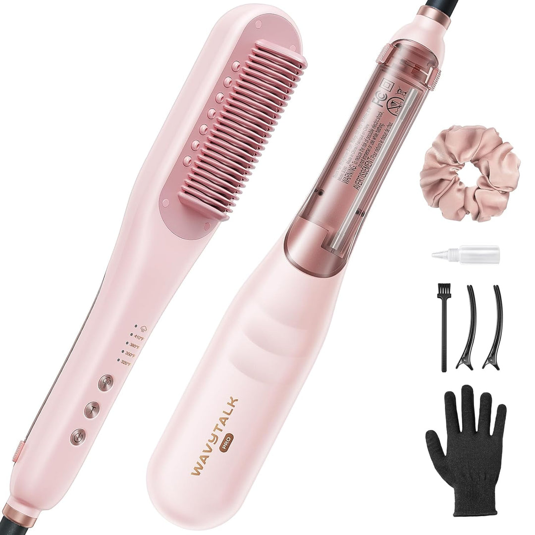 Cepillo Alisador de Cabello con Vapor Pro de Wavytalk, Cepillo Alis...