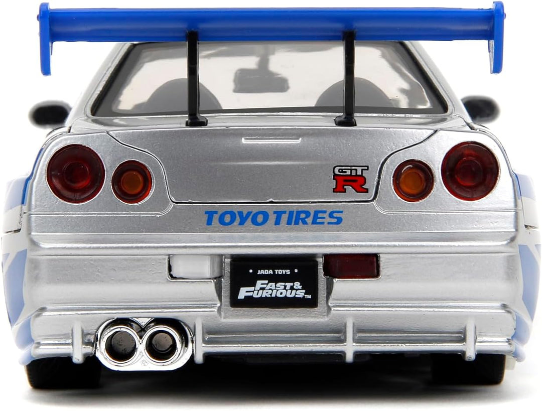 Jada Toys Fast &amp; Furious Brian\u2019s 2002 Nissan Skyline R34 -...