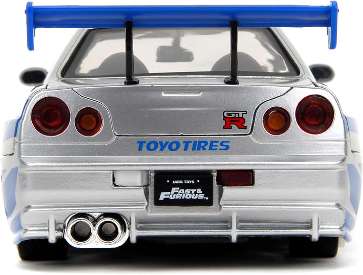 Jada Toys Fast &amp; Furious Brian\u2019s 2002 Nissan Skyline R34 -...