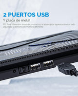 Soporte enfriador Laptop 15.6 in - 17 in HAVIT hv-f2056, delgado, p...