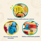 Juego de veterinaria clínica de juguete de B Critter.