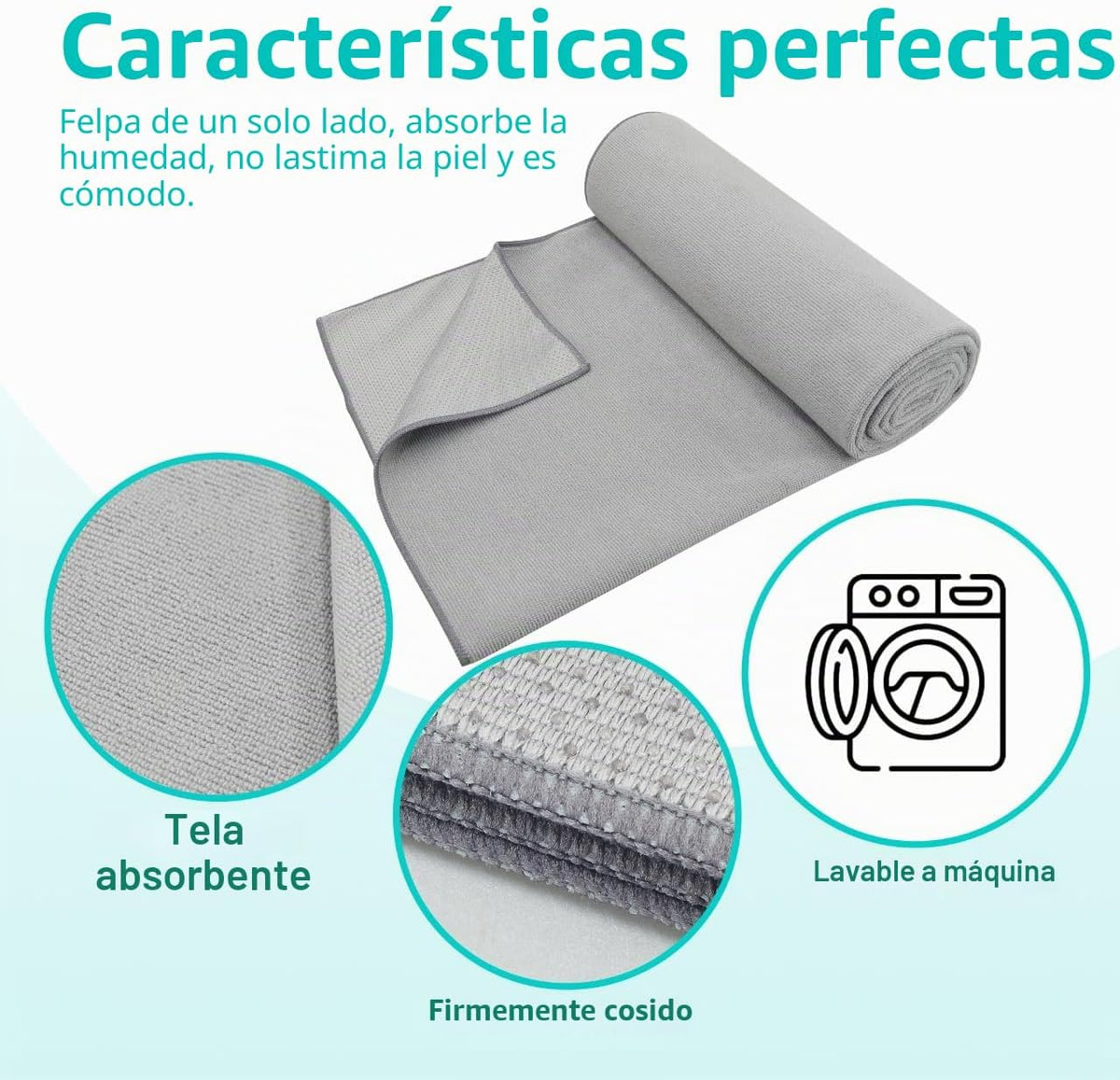 Paquete de 2 toallas de esterilla de yoga con punto de agarre, toalla antideslizante de yoga caliente, toalla absorbente de microfibra para sudar, Bikram Pilates Fitness