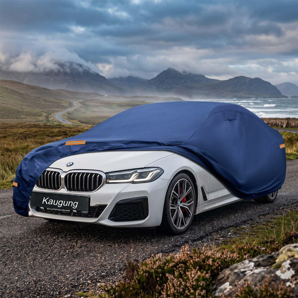 Kaugung Funda de automóvil de ajuste personalizado para BMW Serie 5 M5 528i 530 530i 535i 540i (1988-2026), resistente al agua para todo tipo de clima, protección exterior completa transpirable con