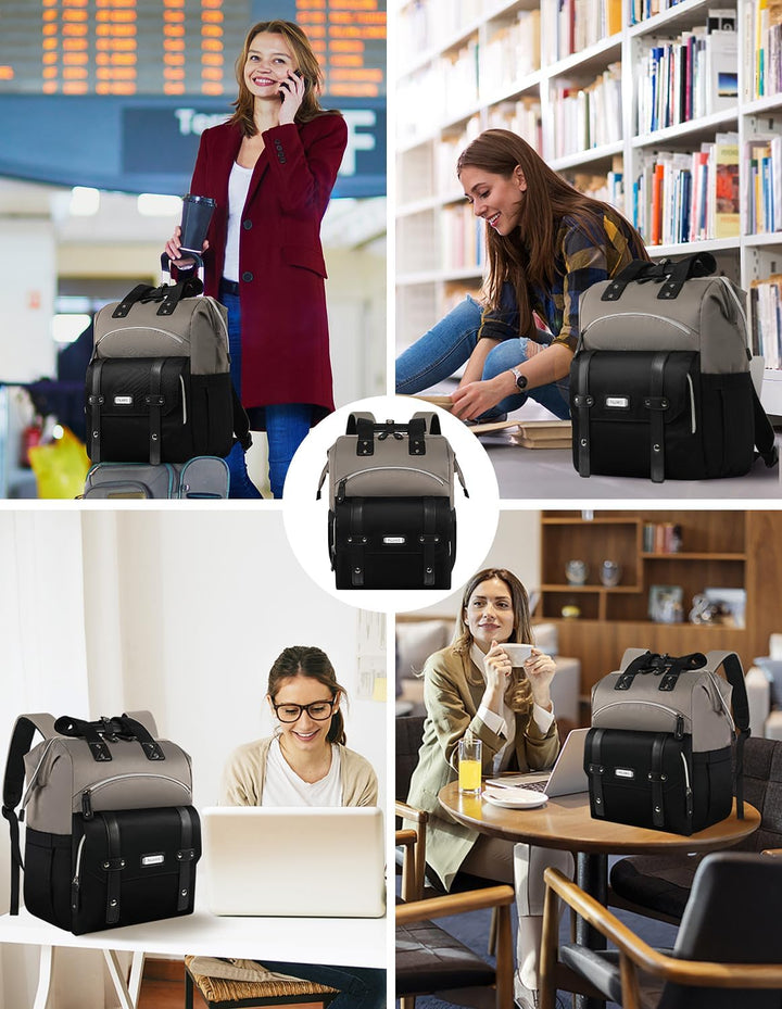 Mochila para laptop para mujer, elegante mochila de viaje de trabaj...