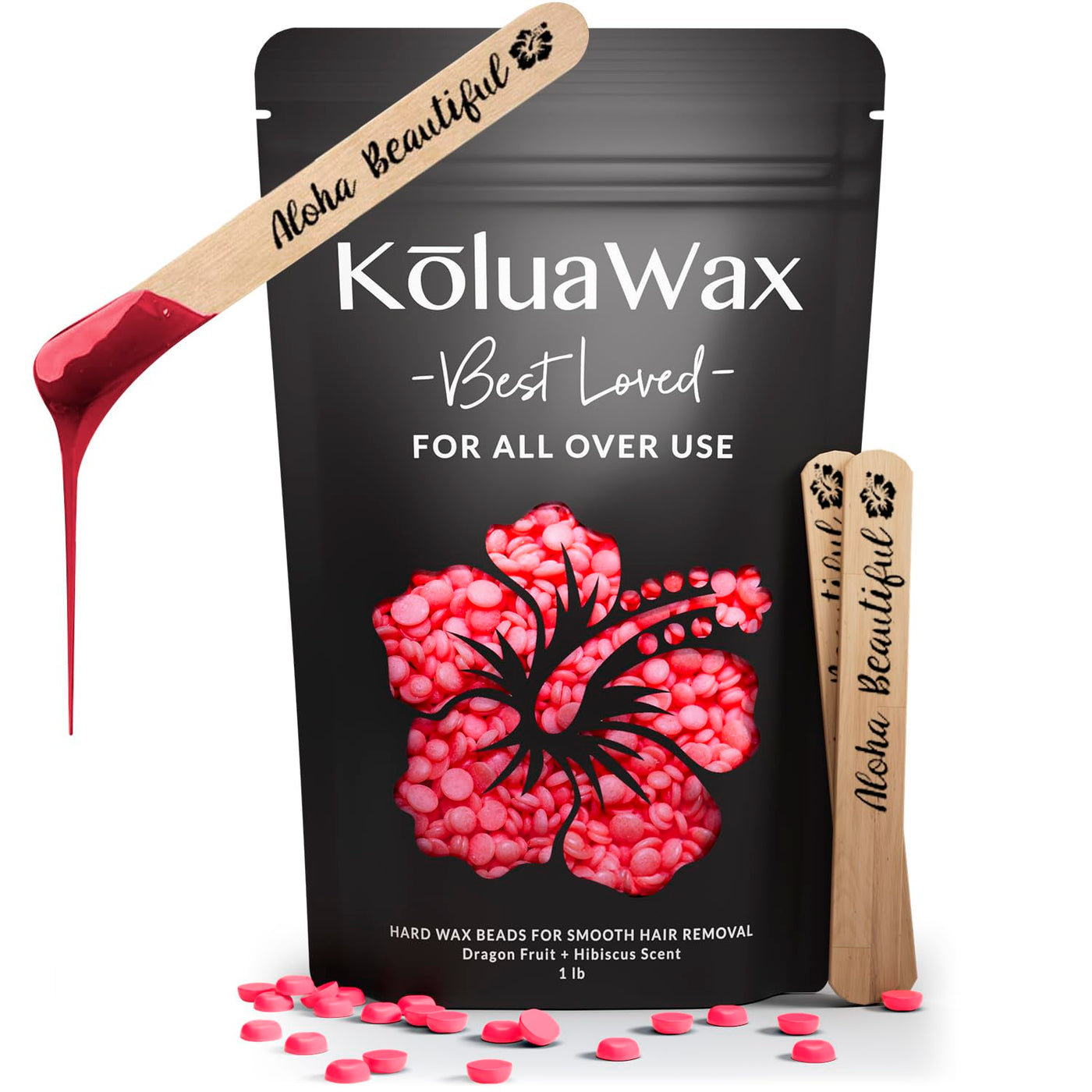 KoluaWax Perlas de cera dura para depilación \u2013 Fórmula de cabe...