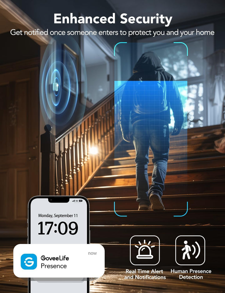 GoveeLife Sensor de presencia humana requiere Wi-Fi de 24