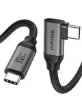 Silkland Cable de monitor USB C en ángulo recto de 6.6 pies, pantalla de 8K