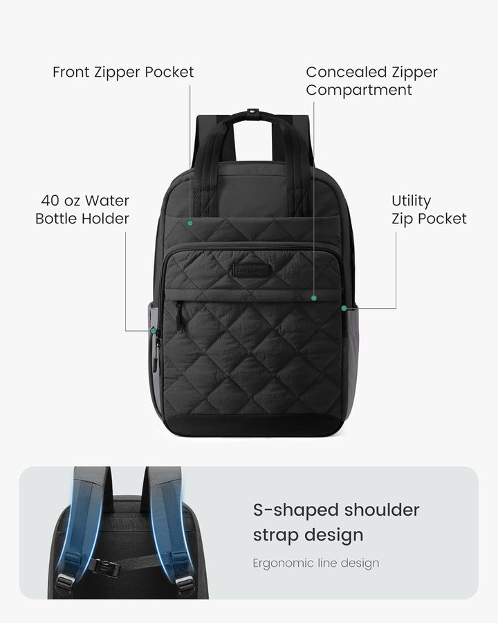 LOVEVOOK Mochila acolchada para mujer, mochila acolchada de viaje.,...
