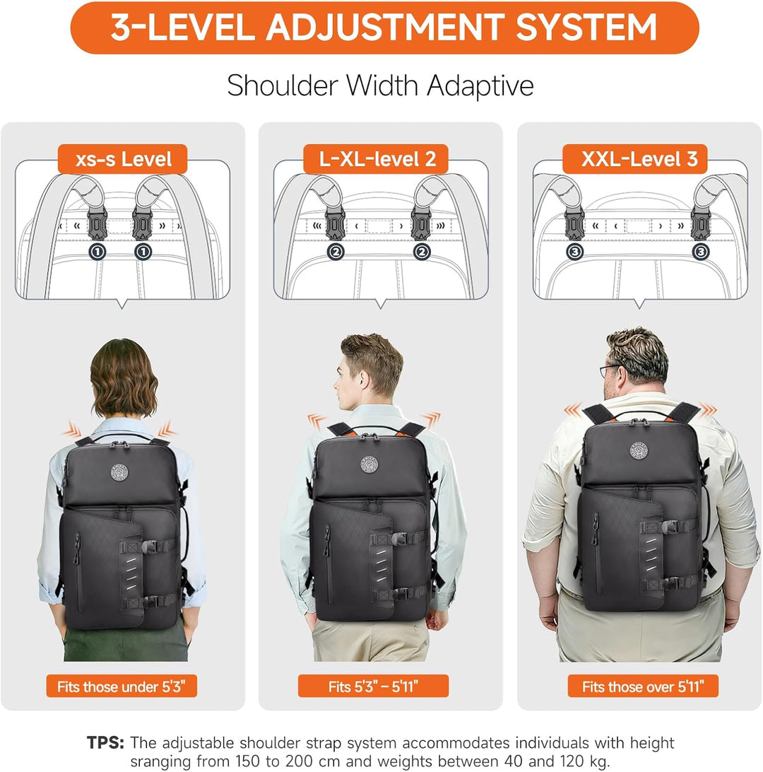 SWICKY Mochila de viaje para hombres, 40 L, mochila para laptop, ap...