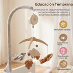 Móvil para cuna Safari Baby con caja de música y brazo móvil