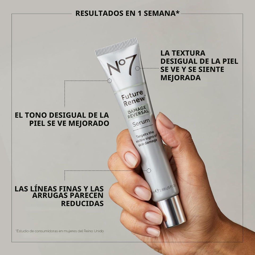 No7 Future Renew Damage Reversal Set de Cuidado de la Piel - Suero...