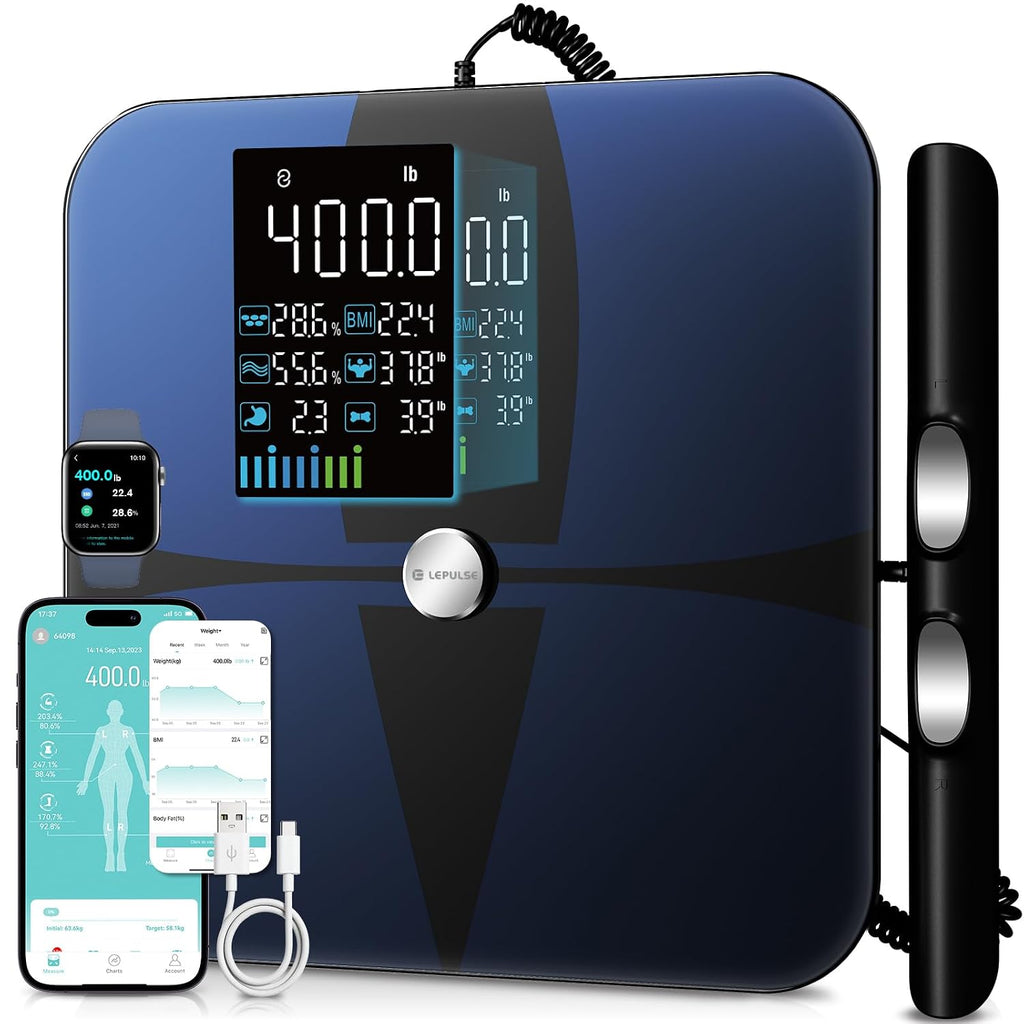 Lepulse Báscula inteligente para peso corporal, báscula de composición