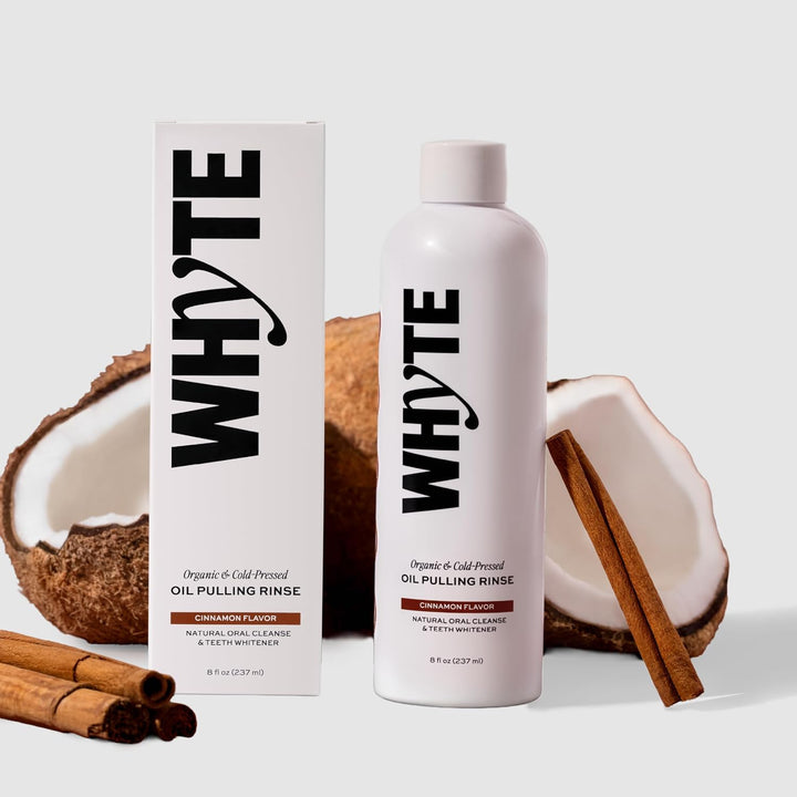 Whyte Enjuague bucal orgánico con aceite de coco para el mal alient...