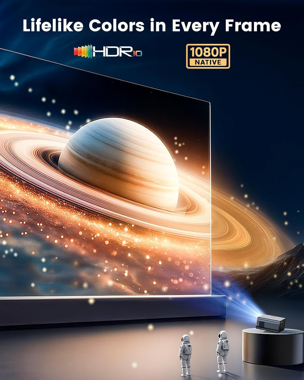 [Google TV oficial] Proyector inteligente 4K compatible con WiFi y...