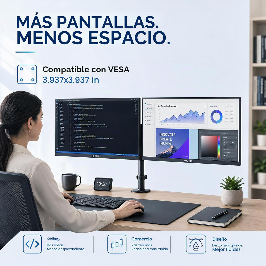 Monitor de computadora KOORUI de 24 pulgadas, 144 Hz FHD VA para es...