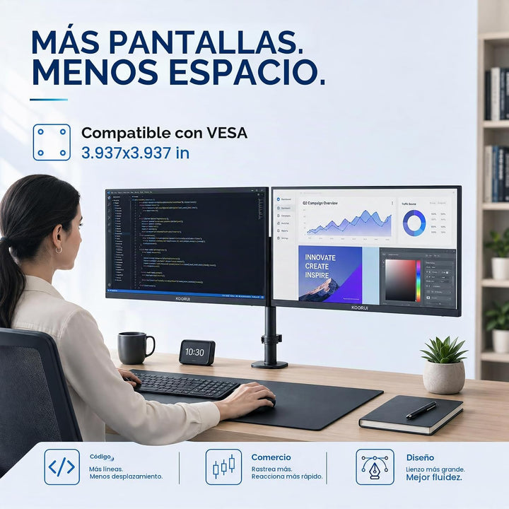 Monitor de computadora KOORUI de 24 pulgadas, 144 Hz FHD VA para es...
