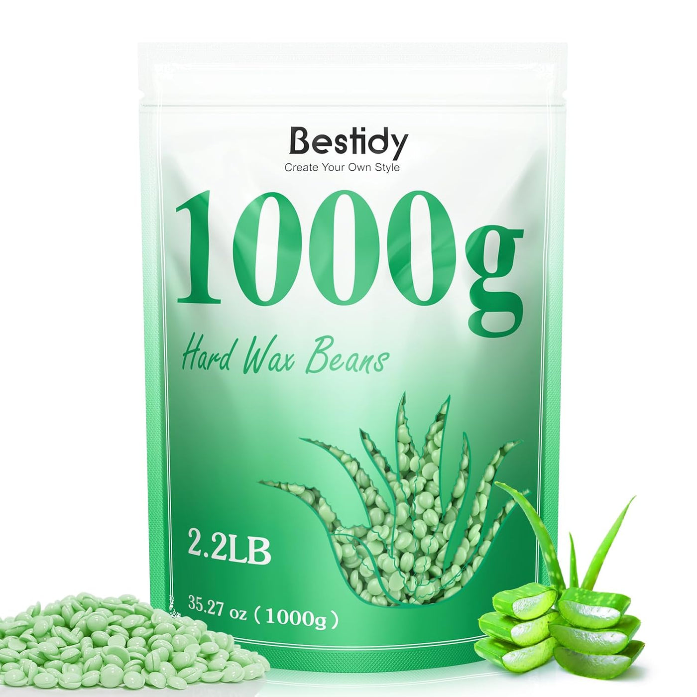 Bestidy Perlas de cera dura para depilación \u2013 35.27 oz de gran...