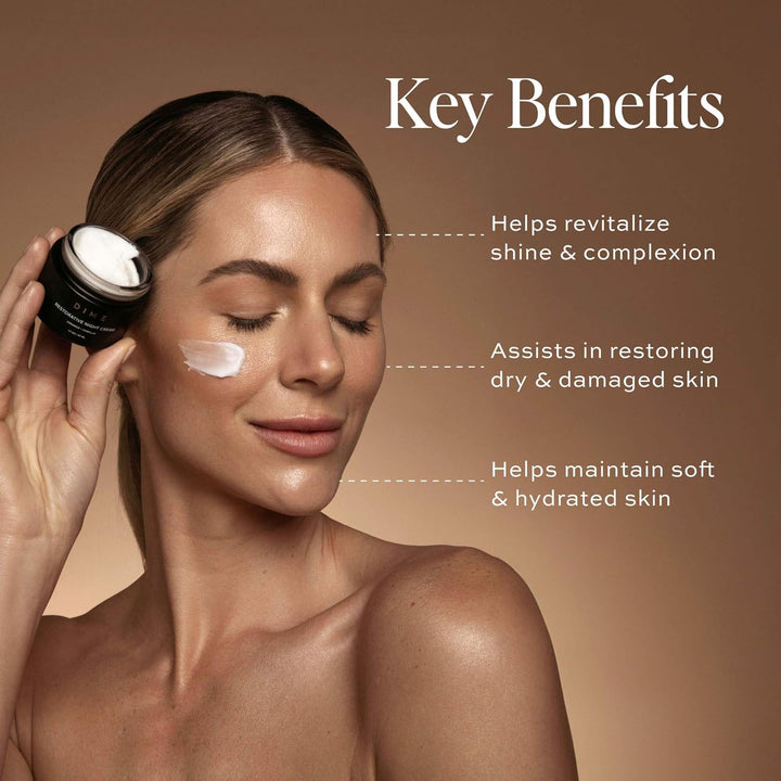 DIME Beauty Crema de noche restauradora, hidratante facial con cera...