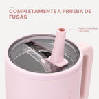 HydroJug Traveler - Botella de agua aislada con asa, 40 onzas, arena rosa