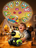 Montessori Toys para Boys 1-3 Year Old Gifts,19 Films Train Projector Light