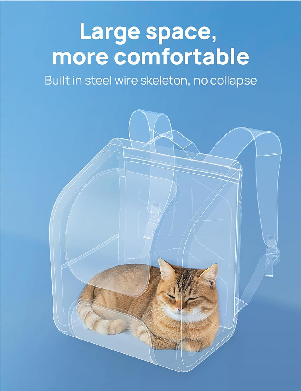 Pecute - Mochila para gatos, mochila de burbujas para gatos de gran espacio
