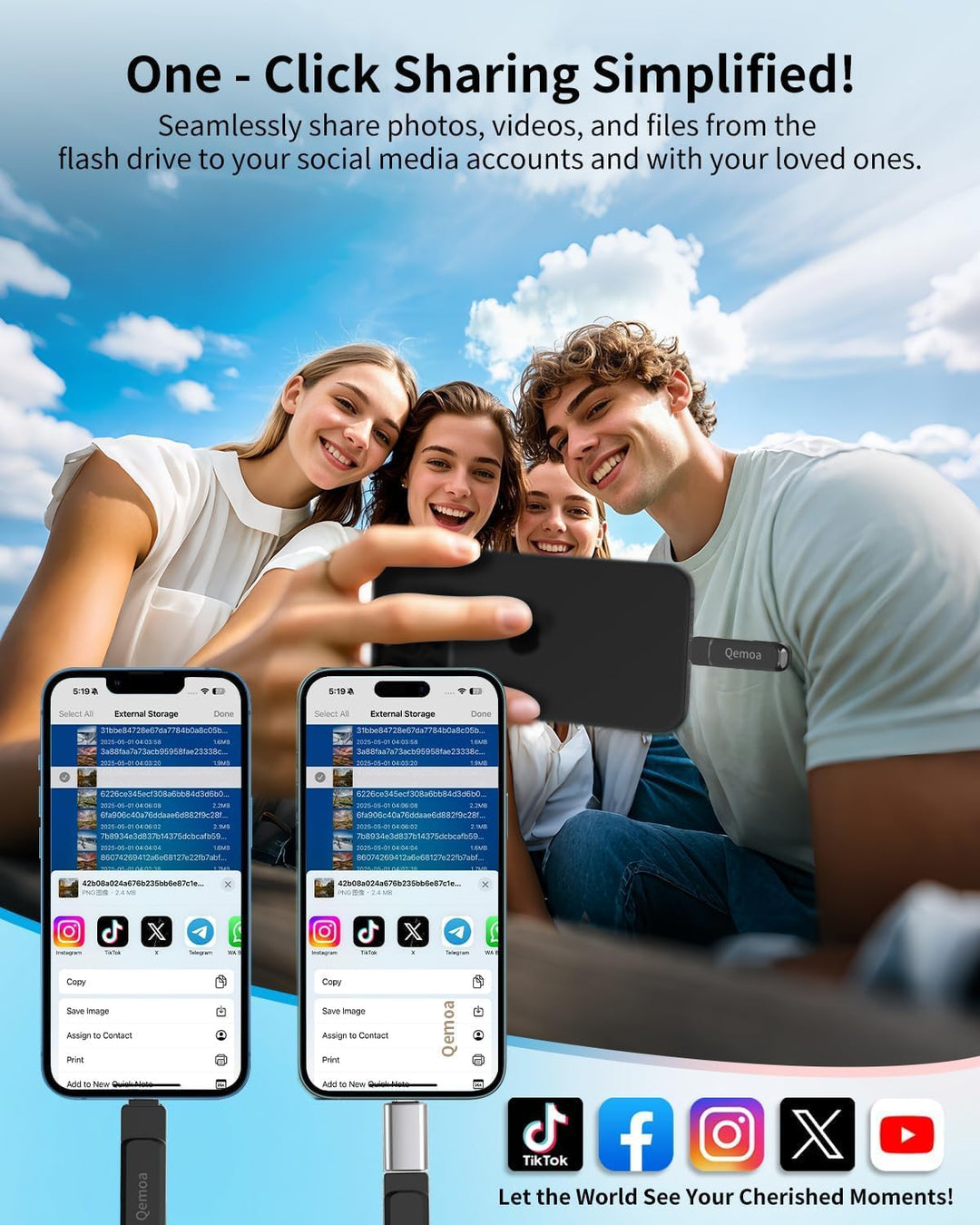 Memoria externa de 256 GB con certificación MFi para iPhone, almace...