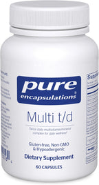 Pure Encapsulations Multi T/D, 120 cápsulas, 60 unidades (1 paquete)