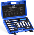 Orion Motor Tech juego de 10 piezas de 3/8 pulg. de llave de bujía con llave de torque de clic de 72 dientes, enchufes giratorios magnéticos, junta universal y barra de extensión, enchufe de bujía