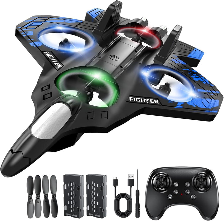 Lovovia Aviones de control remoto de espuma, aviones RC con luz, av...