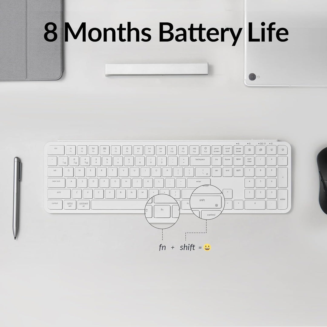 Keychron Teclado inalámbrico ultrafino B6 Pro, ZMK de tamaño comple...
