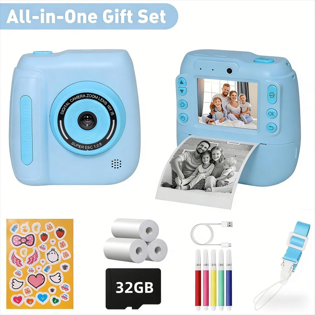 Cámara de impresión instantánea para niños con impresora térmica, c...