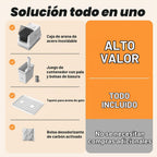 Caja de arena de acero inoxidable con tapa | Caja de arena para gatos
