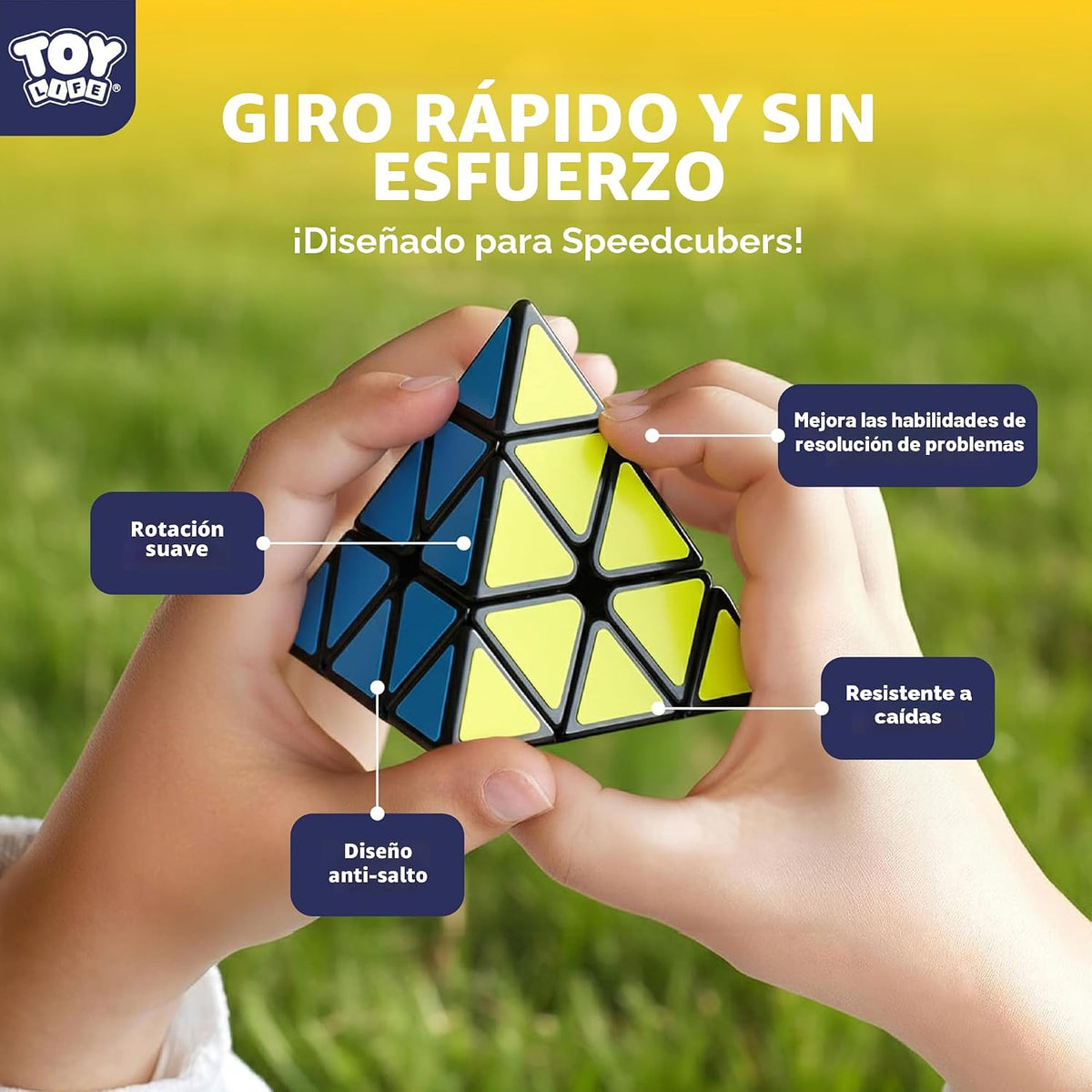 STEAM Life Speed Cube - Juego de 5 cubos mágicos, incluye cubos de velocidad de 3 x 3, cubo de velocidad de 2 x 2, cubo piramidal, cubo de rompecabezas Megaminx para niños y adultos