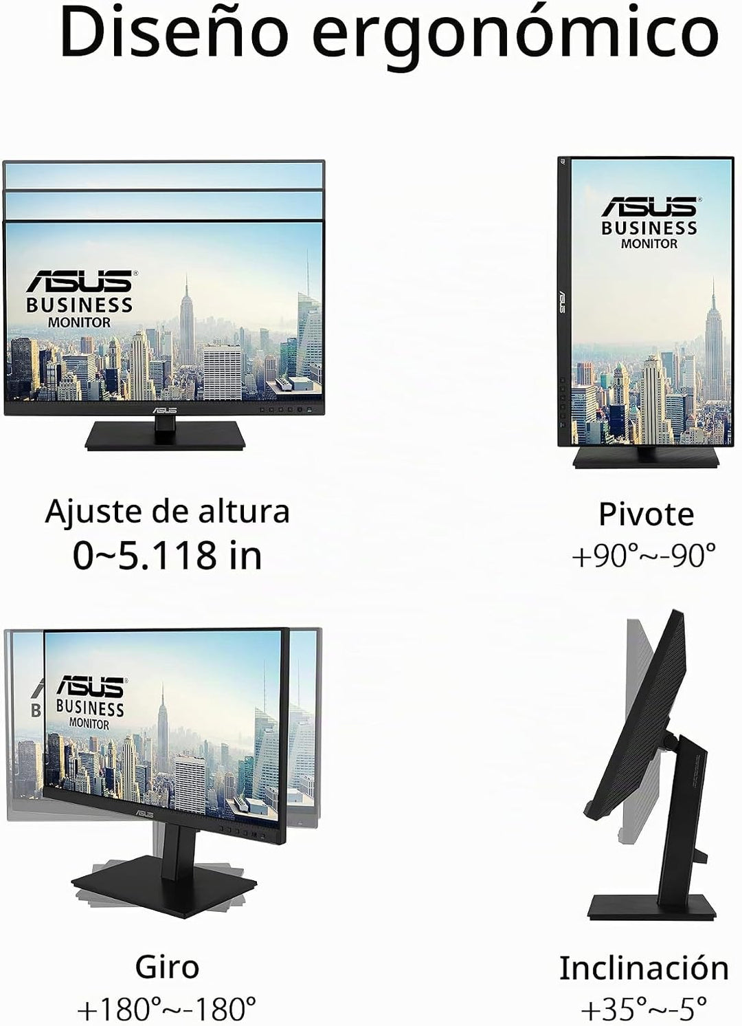 ASUS Monitor multitáctil 1080P de 24 pulgadas (BE24ECSBT) - Full HD...